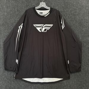 Fly Racing Shirt Men's XXL Black Windproof Motocross Jersey Long Sleeve Logo